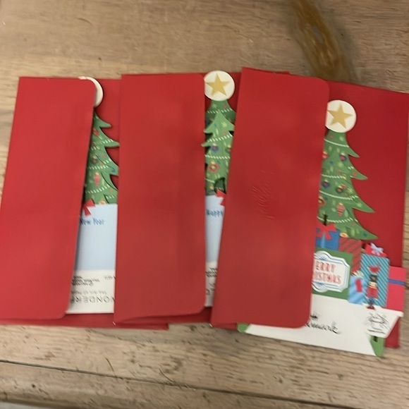 Hallmark Wonderfolds Pop-Up Christmas Cards Set of 6 Two Varieties Tree Snowman - Picture 7 of 9